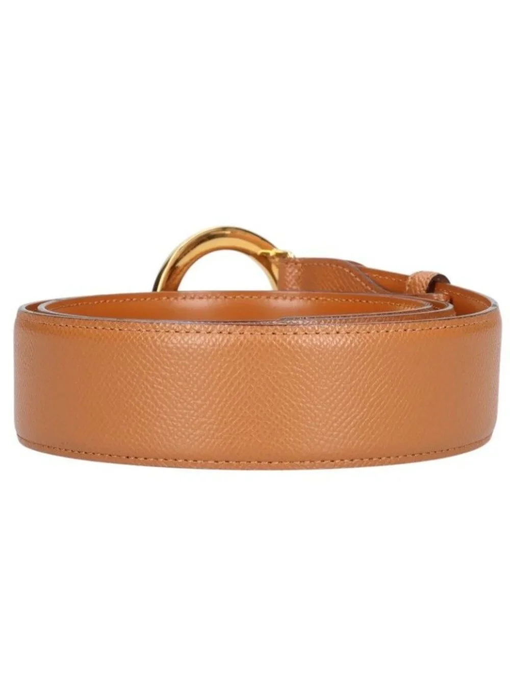 Bvlgari B-zero One Circle Buckle Leather Belt